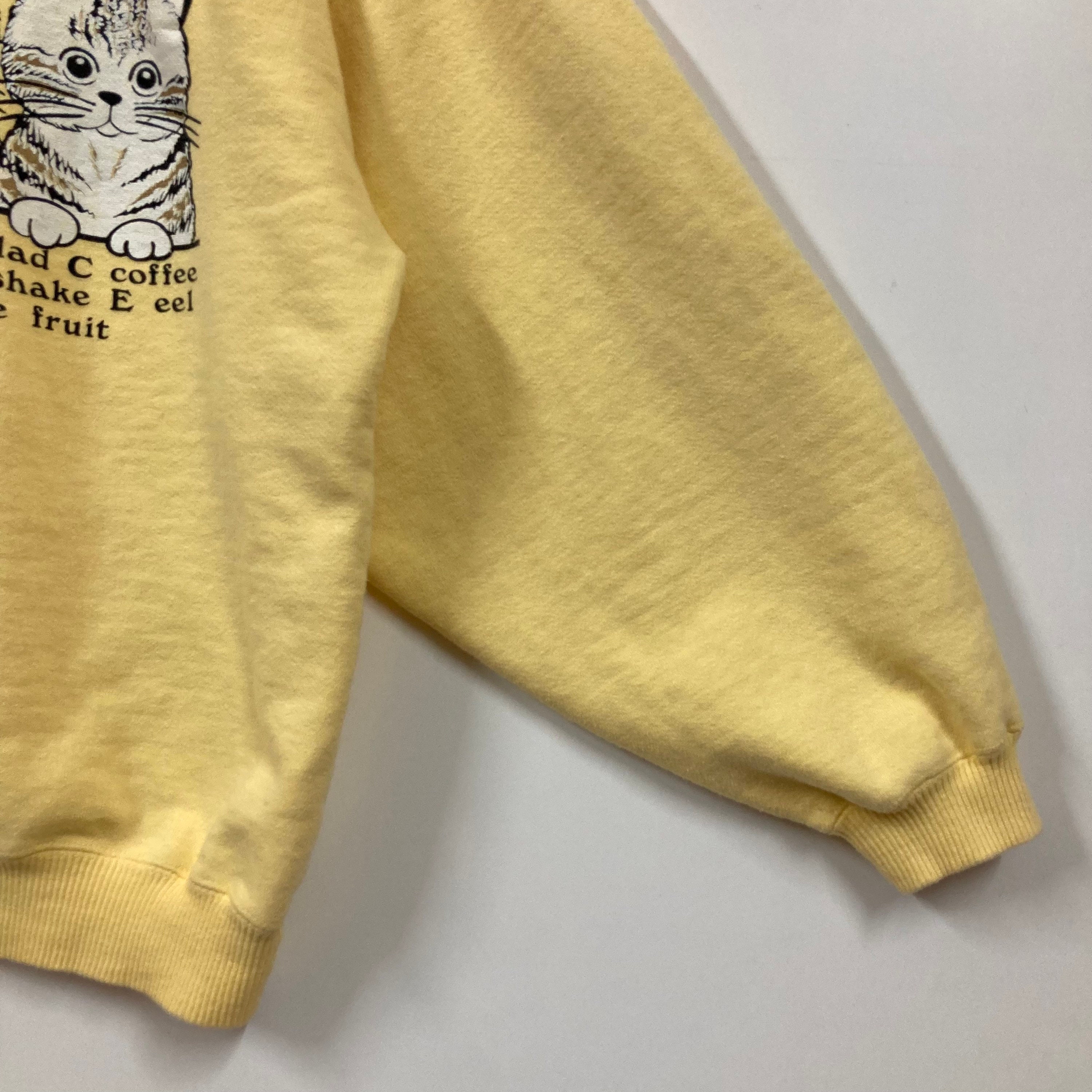 Vintage 90s Cat Sweatshirt Cat Sweater Cat Crewneck Pullover