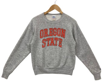 Vintage 90s Oregon State Sweatshirt Oregon State Sweater Oregon State University Crewneck Pullover Rayon Tri Blend Oregon State Print S