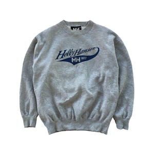 Vintage Helly Hansen Sweatshirt Helly Hansen Crewneck Helly Hansen Sweater Helly Hansen H/H Logo Print Grey Size Medium