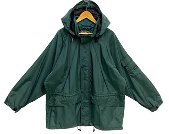 Vintage Eddie Bauer Outdoor Windbreaker Jacket Tactical Utility Game Hunting Jacket Eddie Bauer Mountain Jacket Green L XL