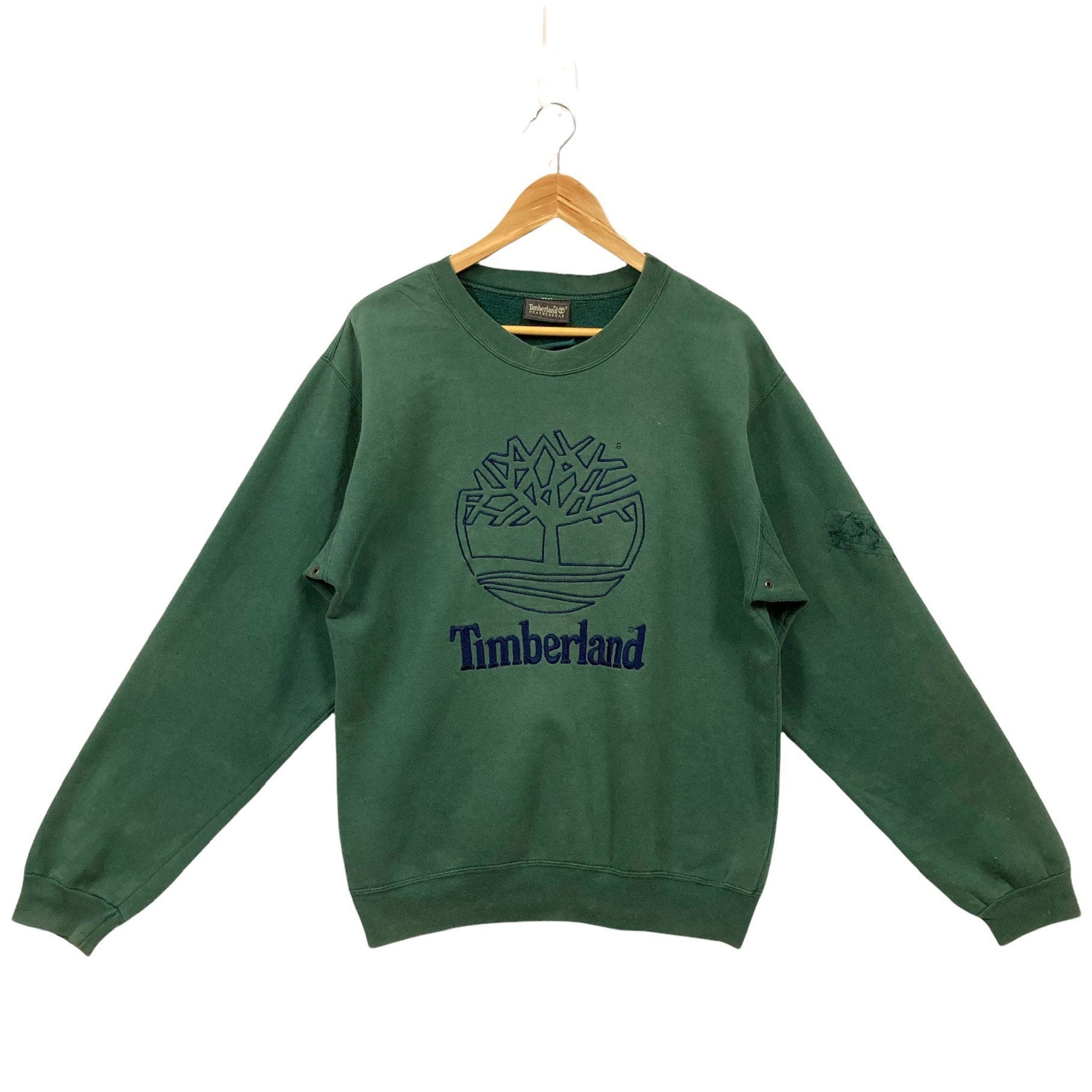 Reworked Distressed Vintage 90s Timberland Crewneck Reworked Distressed Vintage 90s Timberland Crewneck