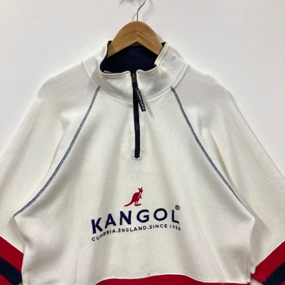 Vintage 90s Kangol Quarter Zip Pullover Sweatshir… - image 2