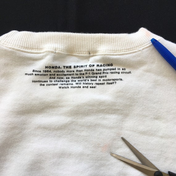 RARE Vintage Honda Grand Prix F1 Racing Team Sweatshirt Ayrton Senna Photographic Suzuka Japan Formula 1 Philosophy By Honda F1 Collection RARE Vintage Honda Grand Prix F1 Racing Team Sweatshirt Ayrton Senna Photographic Suzuka Japan Formula 1 Philosophy By Honda F1 Collection