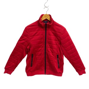 Burberry Golf Full Zip Sweater Jacket Burberry Sweatshirt Fill Sweater Bomber Style Red Small Medium