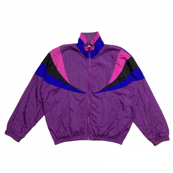 Vintage Windbreaker Jacket Colorblock Windbreaker… - image 1