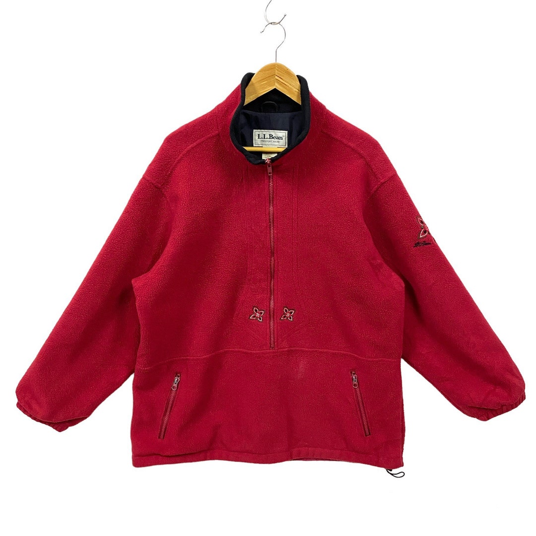 Vintage LL Bean fleece jacket from the 1980'S to 1990s, made in the USA, size M. polyester green type Vintage Second Hand main image 1