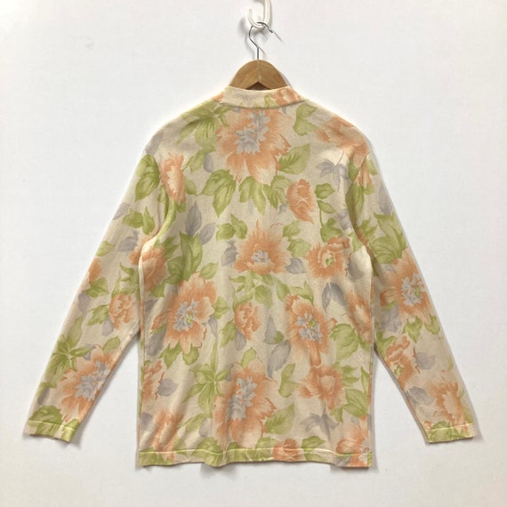 Vintage Burberry Floral Cardigan Sweater Burberry… - image 9