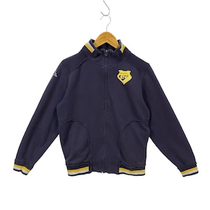 Vintage Kappa Full Zip Sweater Kappa Sweatshirt High Neck Kappa Italian Sportswear Kappa 67 Athletic Kappa Logo Embroidery Navy Blue Medium