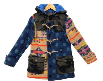 人気商品は Sugar Cube Brand Japanese Duffle Aztec Pattern Crazy Coat Clothing