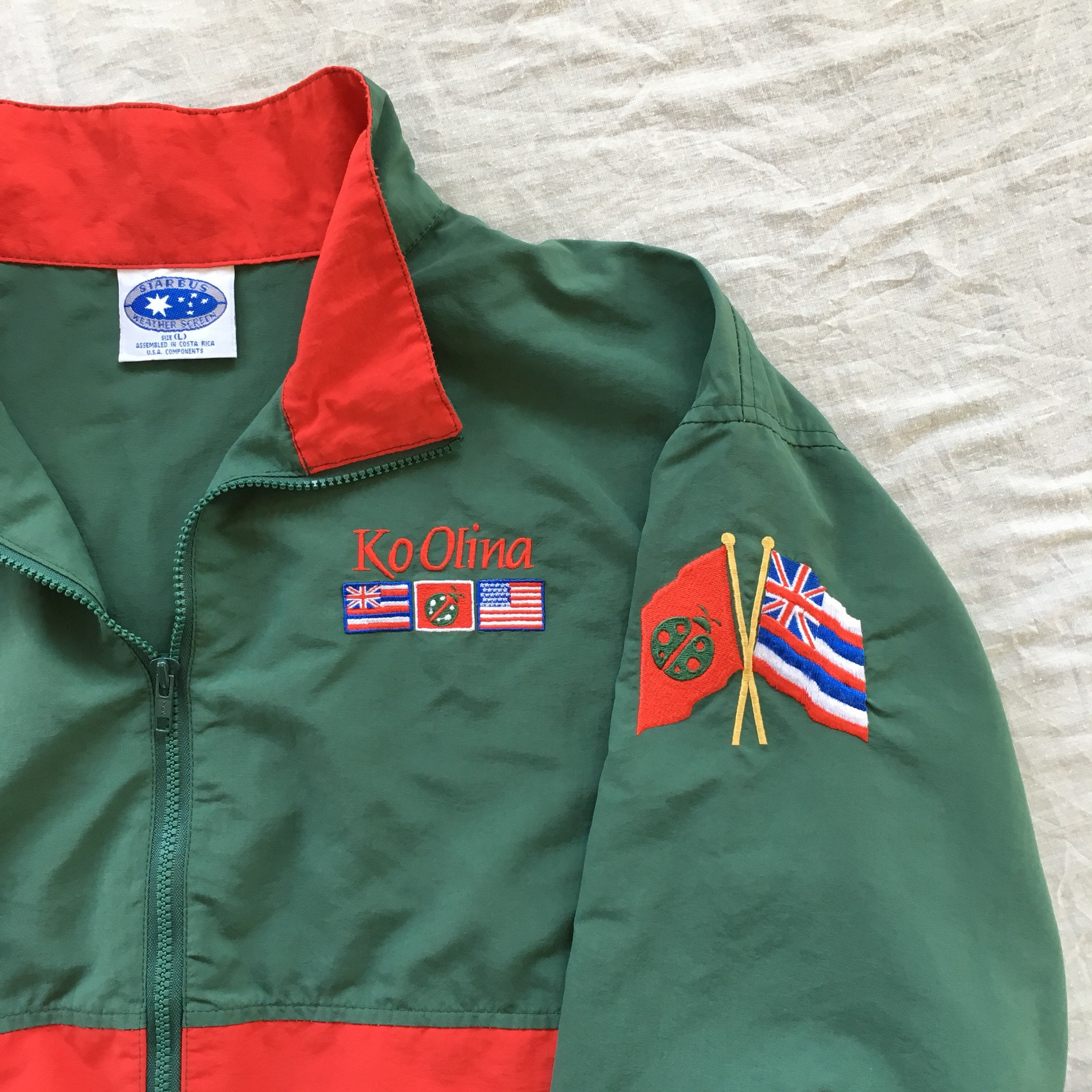 Vintage Starbus Weather Screen Embroidered Hawaii Vintage Starbus Weather Screen Embroidered Hawaii