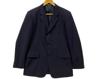 Vintage Yohji Yamamoto Blazer Yohji Yamamoto Tailored Jacket Jacket Sport Coat Yohji Yamamoto Men AAR Yohji Design Studio Smoke Black Large