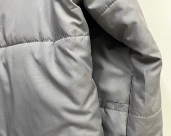 Vintage Ozone Community Puffer Parka Jacket Japanese Streetwear Cult  Harajuku Street Style Filled Down Coat Silver Grey Medium