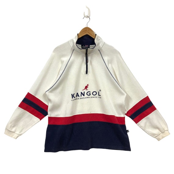 Vintage 90s Kangol Quarter Zip Pullover Sweatshir… - image 1