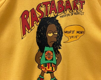 Vintage 90s Bart Simpson Sweatshirt Bart Sweater Rasta Bart Vintage 90s Bart Simpson Sweatshirt Bart Sweater Rasta Bart