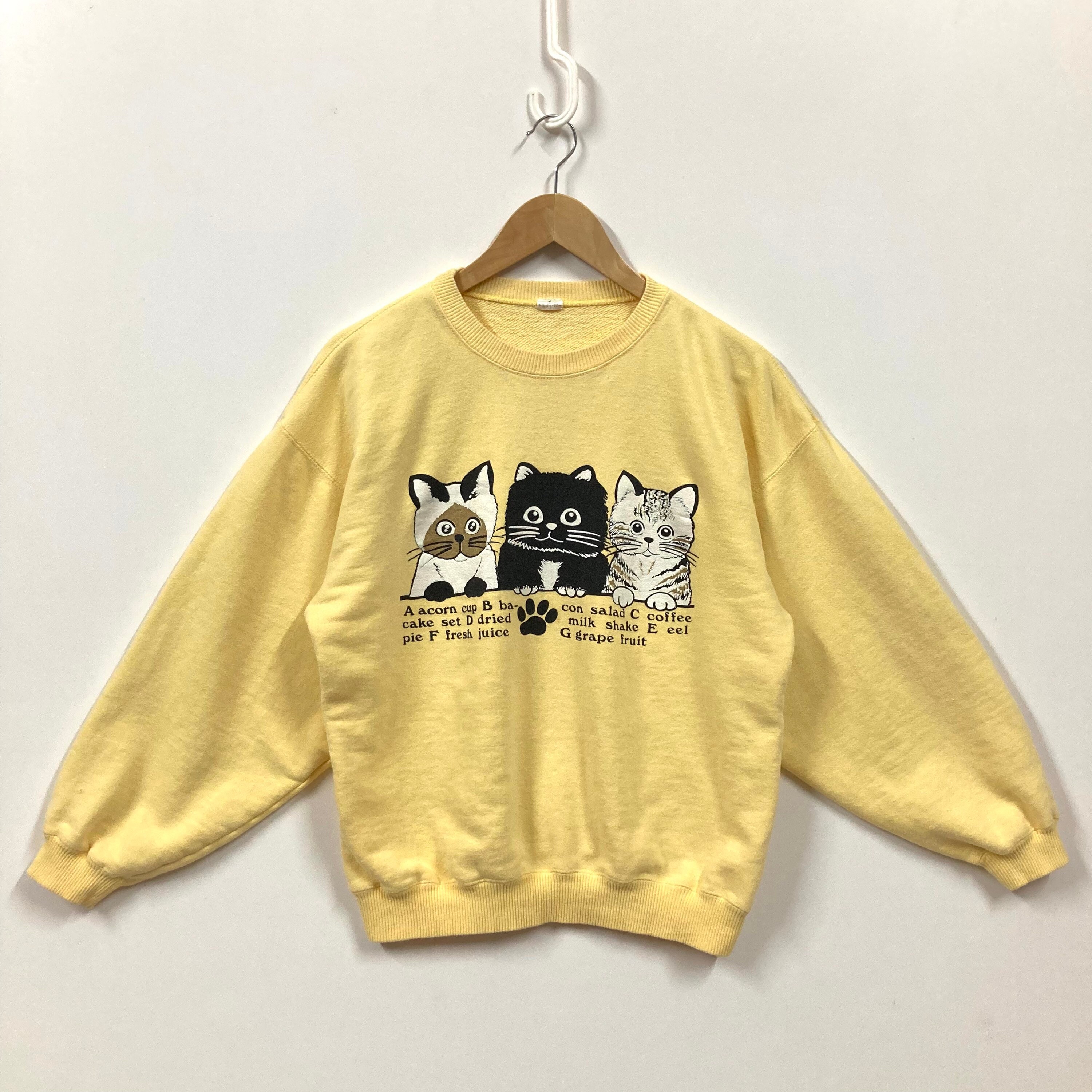 Vintage Kitten With Roses Sweatshirt/vintage Cat Sweatshirt