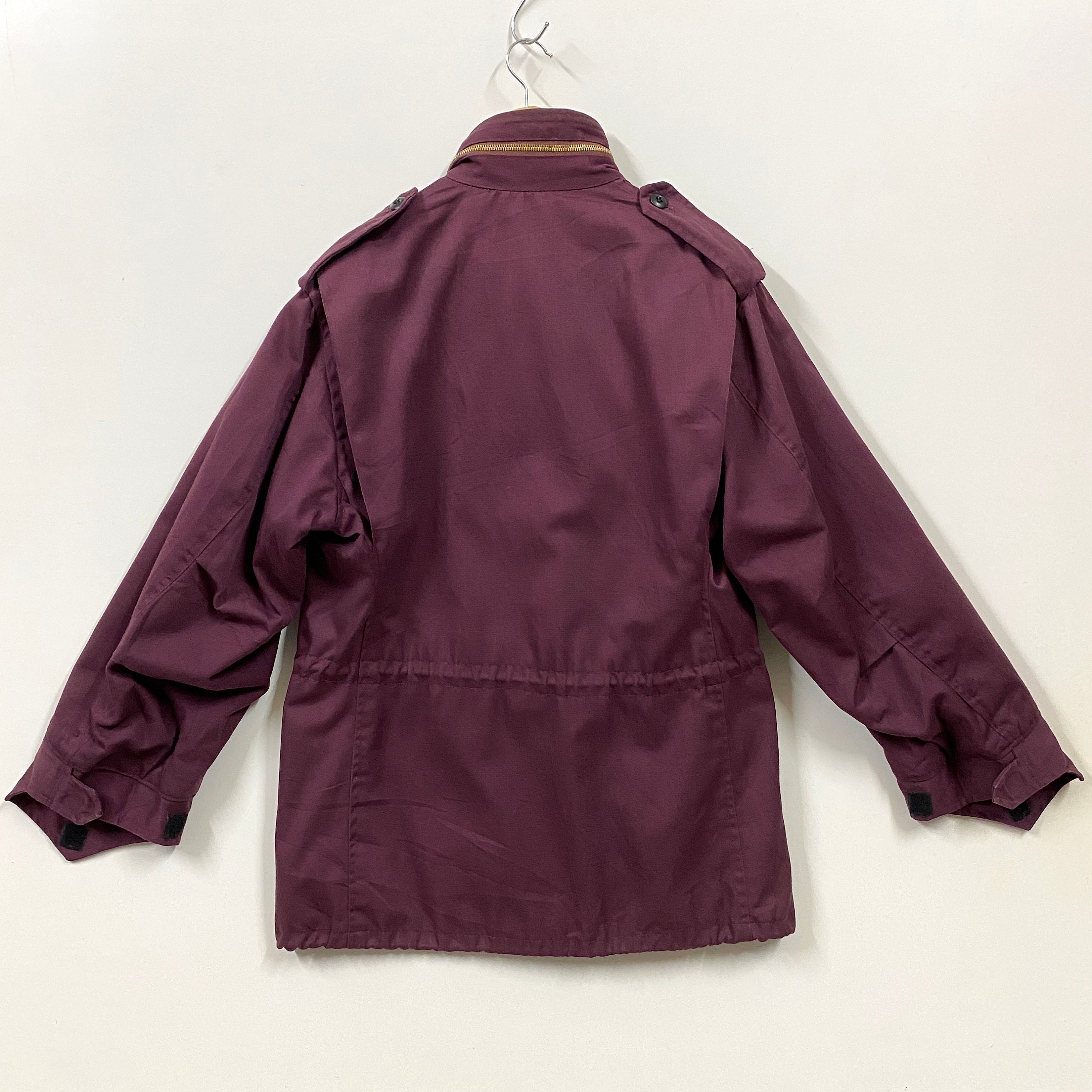 Burgundy army jacket cheap
