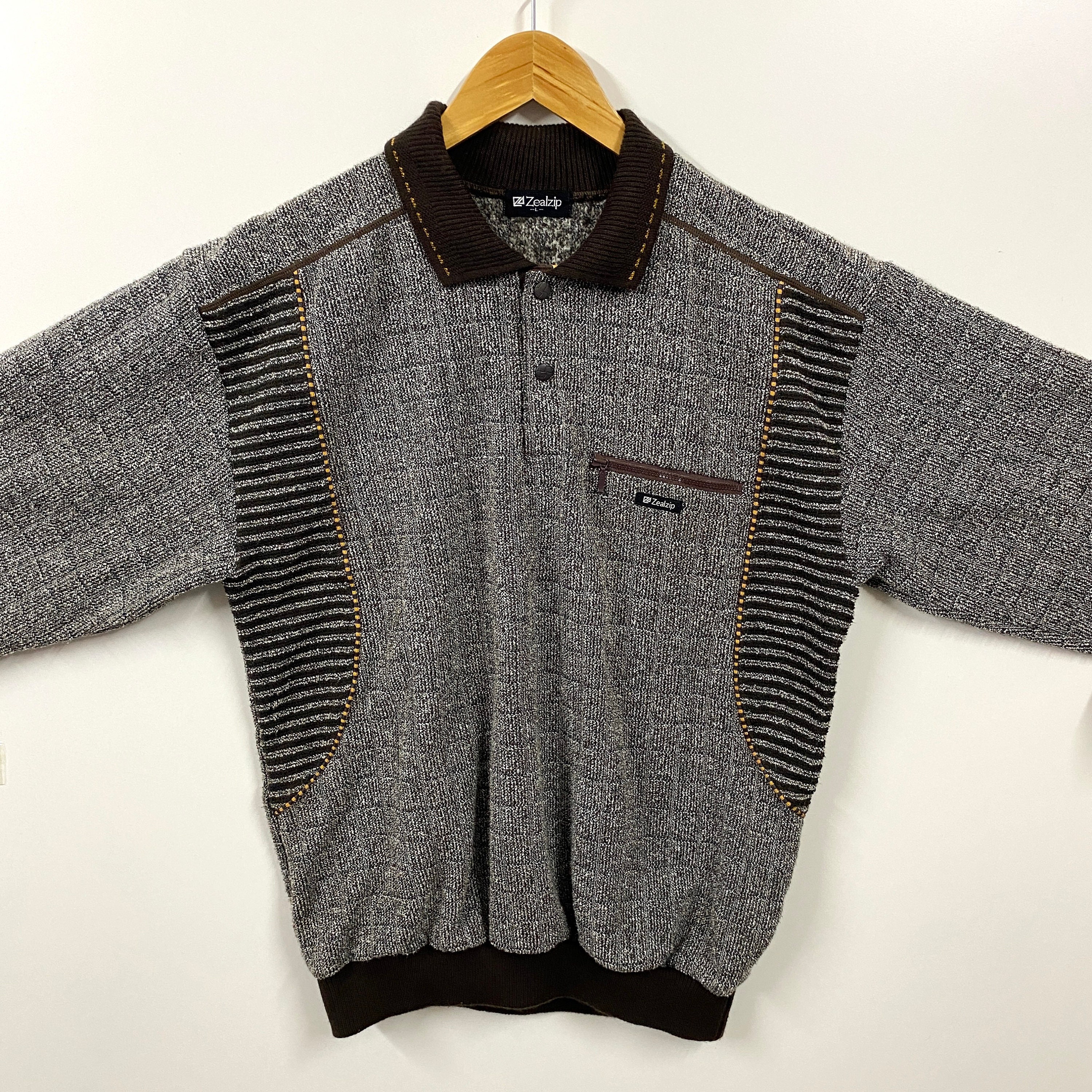 Vintage Japanese Brand Zealzip Sweatshirt Zealzip Sweater Vintage Japanese Brand Zealzip Sweatshirt Zealzip Sweater