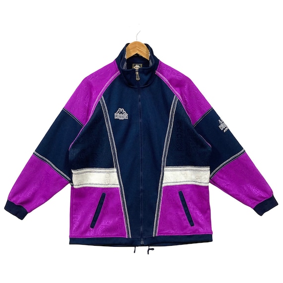 Vintage 90er Kappa Trainingsjacke Kappa Track Top Kappa Colorblock Teal  Purple Kappa Windbreaker Kappa Sport AFI Aeroflex Sportswear Purple M L