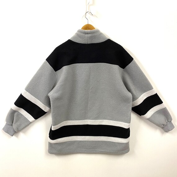 Vintage Adidas Fleece Sweater Adidas Mockneck Sweatshirt Pullover Adidas Jumper Colorblock Adidas Big Logo Embroidery Hip Hop Grey Large Etsy Finland