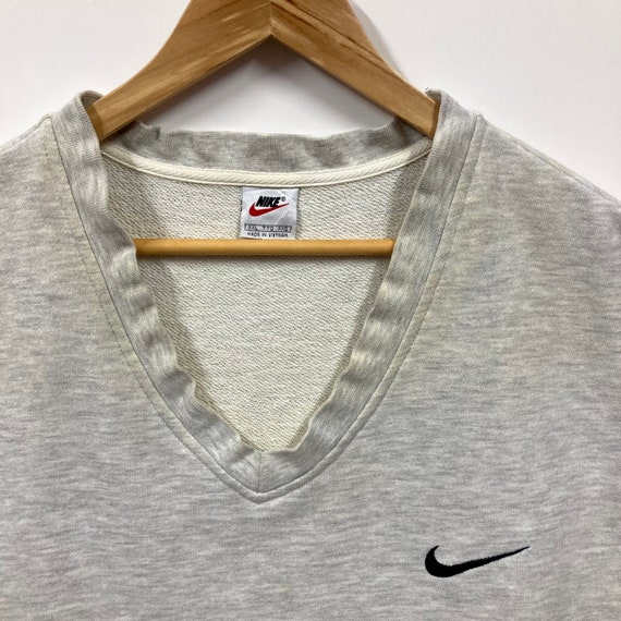 Vintage 90s Nike Vneck Tank Top Sweater Nike Swea… - image 3