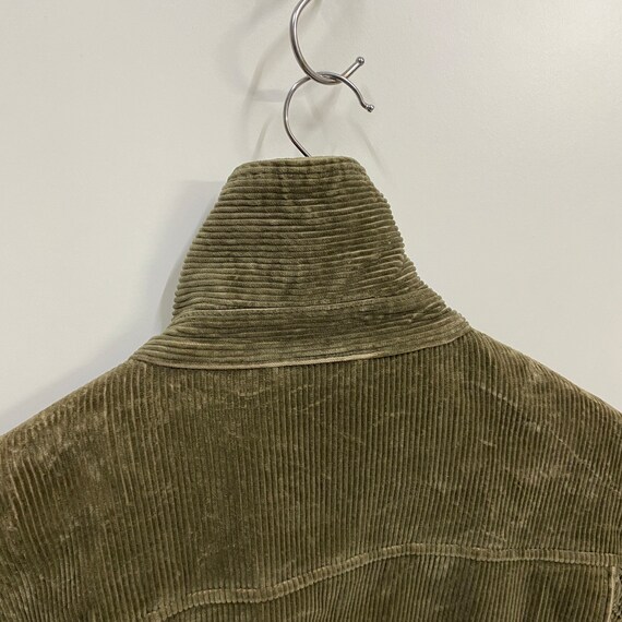 Vintage POLO by Ralph Lauren Corduroy Jacket Harrington Style Classic Ralph Lauren Polo Embroidered Logo Pear Green Brown XL Etsy Ireland