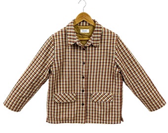 Vintage 90s Jantzen Plaid Jacket Quilted Lined Jantzen Blaze Jantzen Coat Casual Women Medium Large