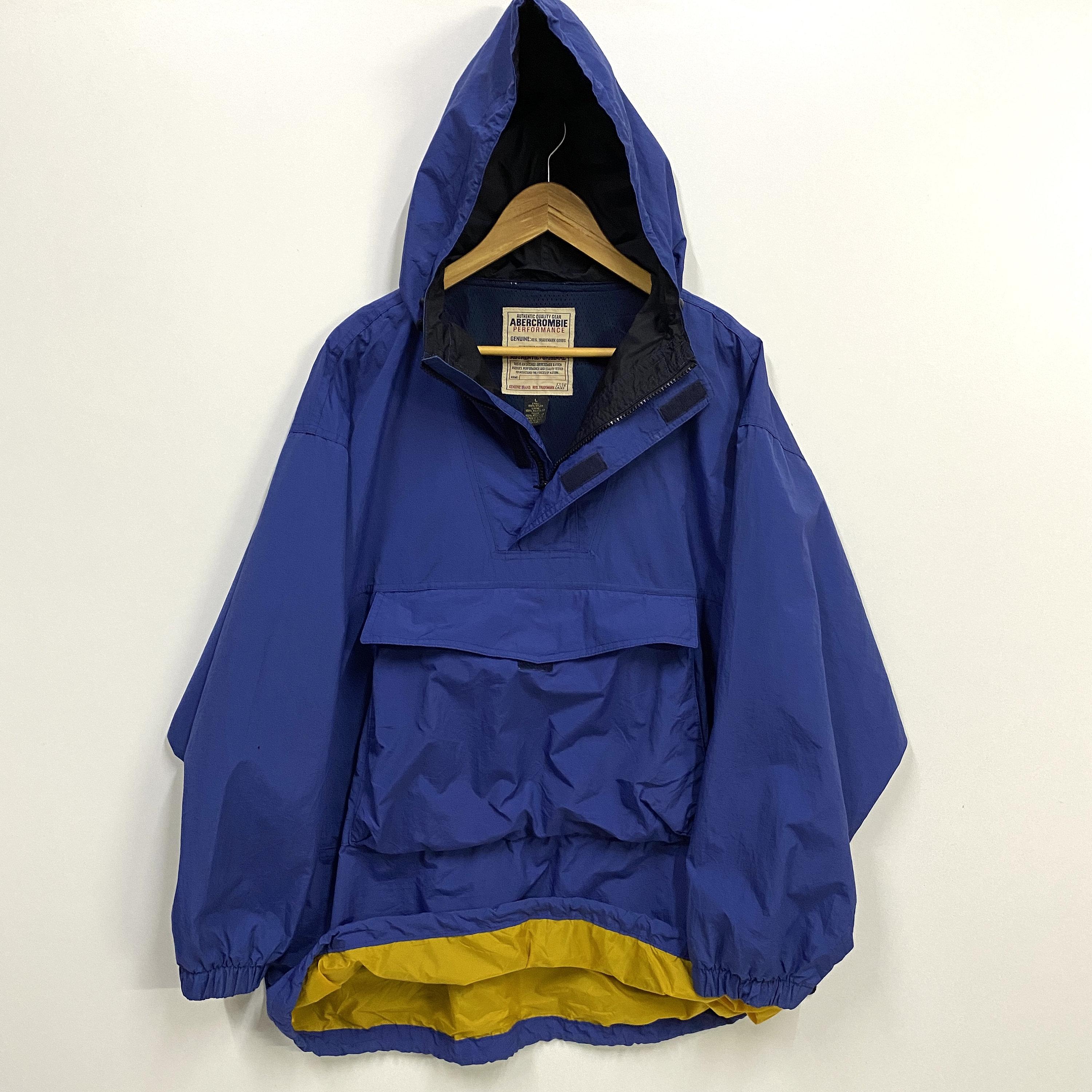Vintage 80s 90s Abercrombie Anorak Parka Half Zip Pullover Jacket