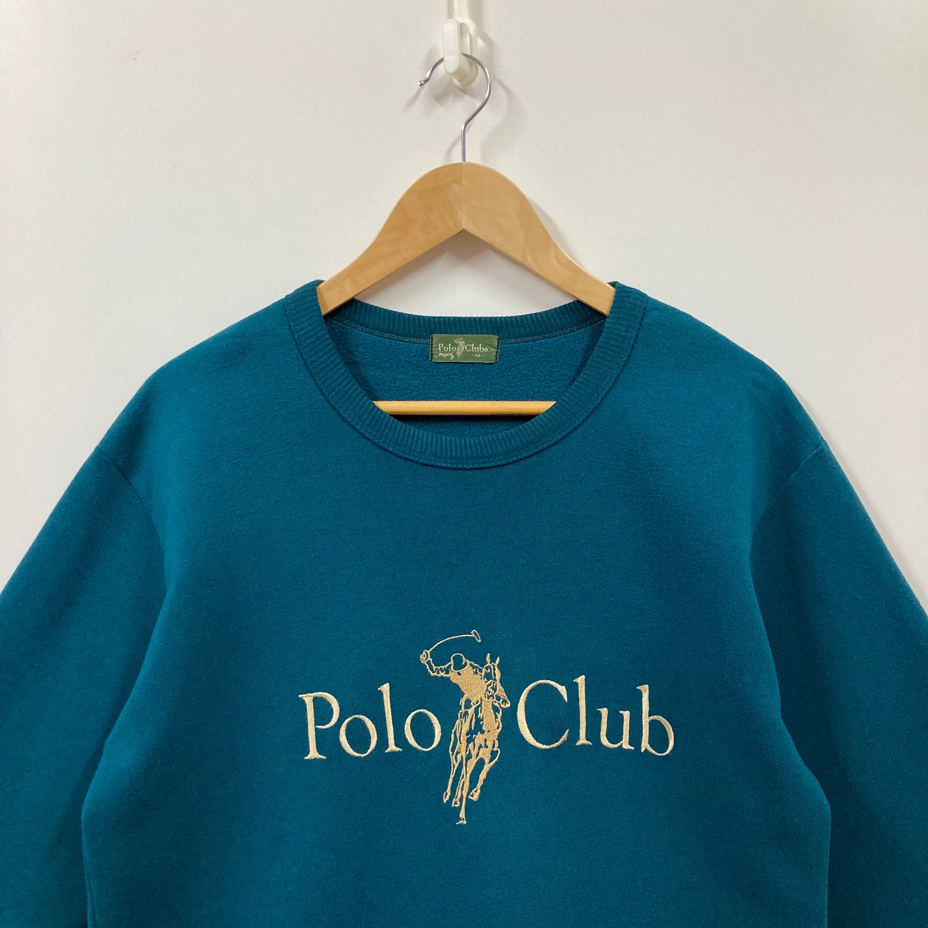 Sudadera vintage de Polo Club Sueter de Polo Club Jersey de cuello redondo de Polo Club Ropa de noche informal Logotipo de Polo Club Bordado Verde esmeralda Medio Etsy Espana