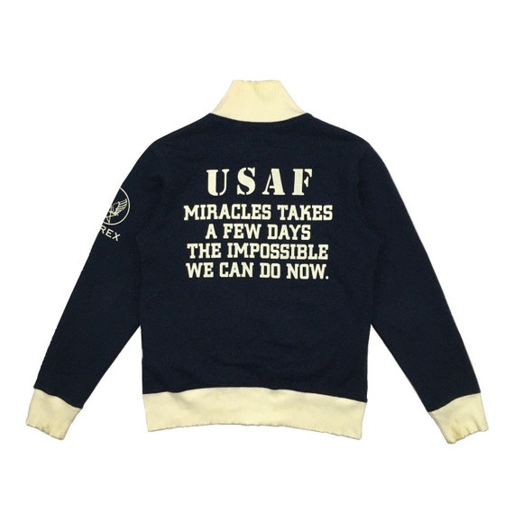 Force Army Air Etsy - Sweater Small Singapore Blue Historical Avirex Sweatshirt Military Sweater & Size USAF Crewneck Full Sweatshirt Vintage Zip US