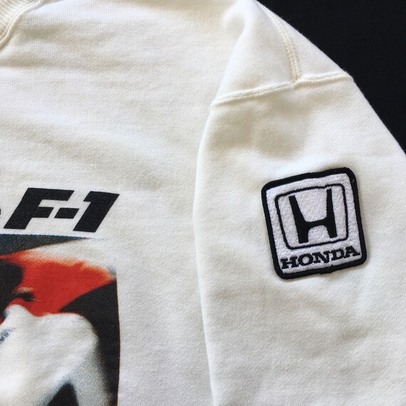 RARE Vintage Honda Grand Prix F1 Racing Team Sweatshirt Ayrton Senna Photographic Suzuka Japan Formula 1 Philosophy By Honda F1 Collection RARE Vintage Honda Grand Prix F1 Racing Team Sweatshirt Ayrton Senna Photographic Suzuka Japan Formula 1 Philosophy By Honda F1 Collection
