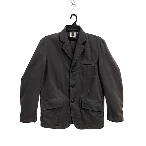 Avirex Blazer Veste Casual Armee Militaire Manteau Costume Sport Manteau Coton Blazer Trois Boutons Gris Fonce Moyen Etsy France