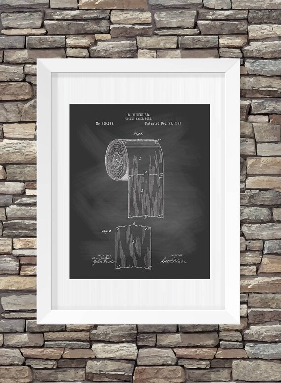 Toilet Paper Print Toilet Paper Patent Toilet Paper Patent Etsy