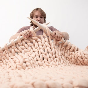 Super Thick Carpet. GIANT Throw. Super Bulky Merino Wool. Extreme