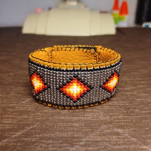 Bracelet, snug on a 5-7/8'' wrist, #322 , HandCrafted, Native American, Traditional, Bracelet, Southwestern, Choctaw, Bracelet, Beaded, Art