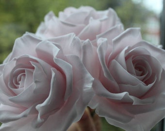Handmade Edible Sugar Tea Rose Vintage English Flower Cake Topper Decoration
