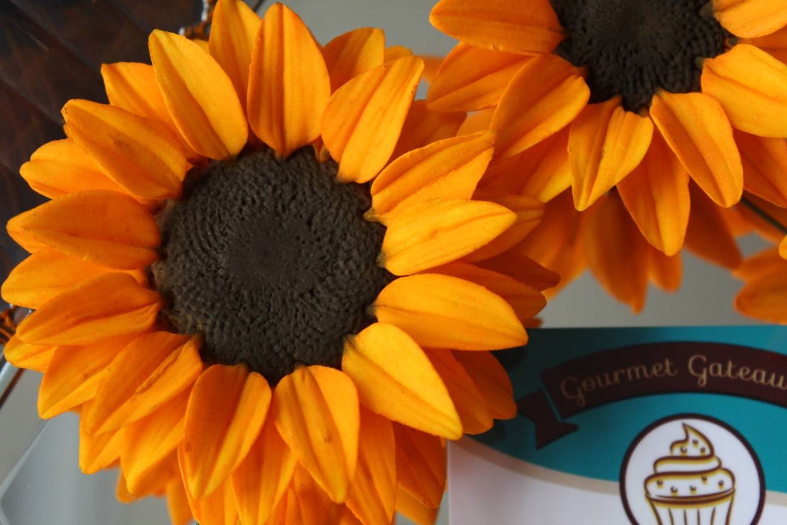 Handmade Sugar Sunflower Edible Caketopper Decoration Wedding Etsy