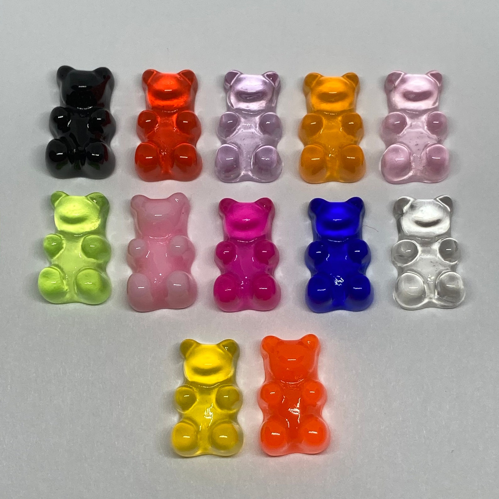 Resin Gummy Bears Flatbacks Cabochons Pack of 20 Etsy