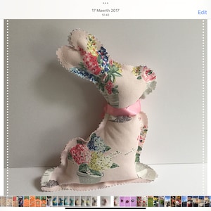 Cath Kidston fabric handmade bunny rabbit toy