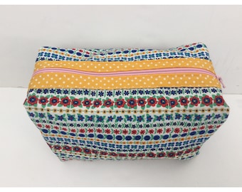 Liberty fabric make up bag
