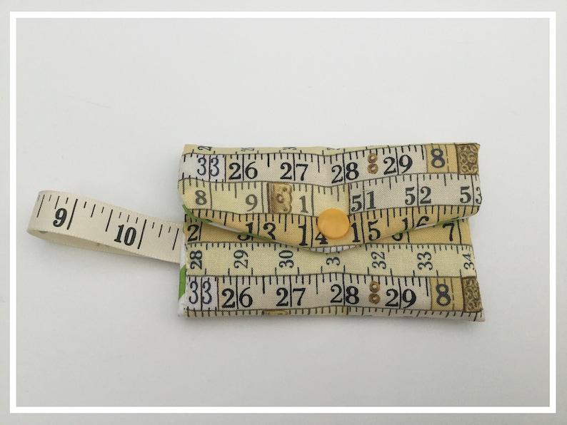 Yellow Tape Measure Fabric Credit Card Holder Etsy