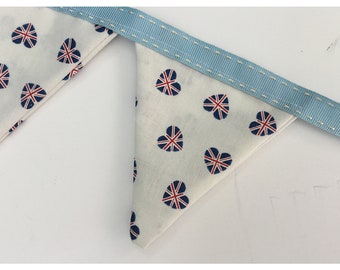 Union Jack heart bunting