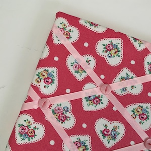 Cath Kidston rosa Vintage Herz Stoff Memoboard