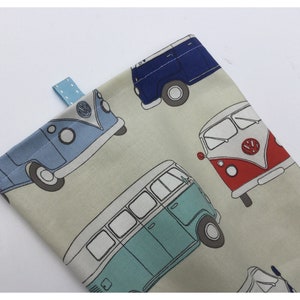 Retro campervan fabric grocery bag holder