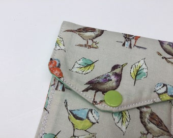 Garden birds card holder/purse