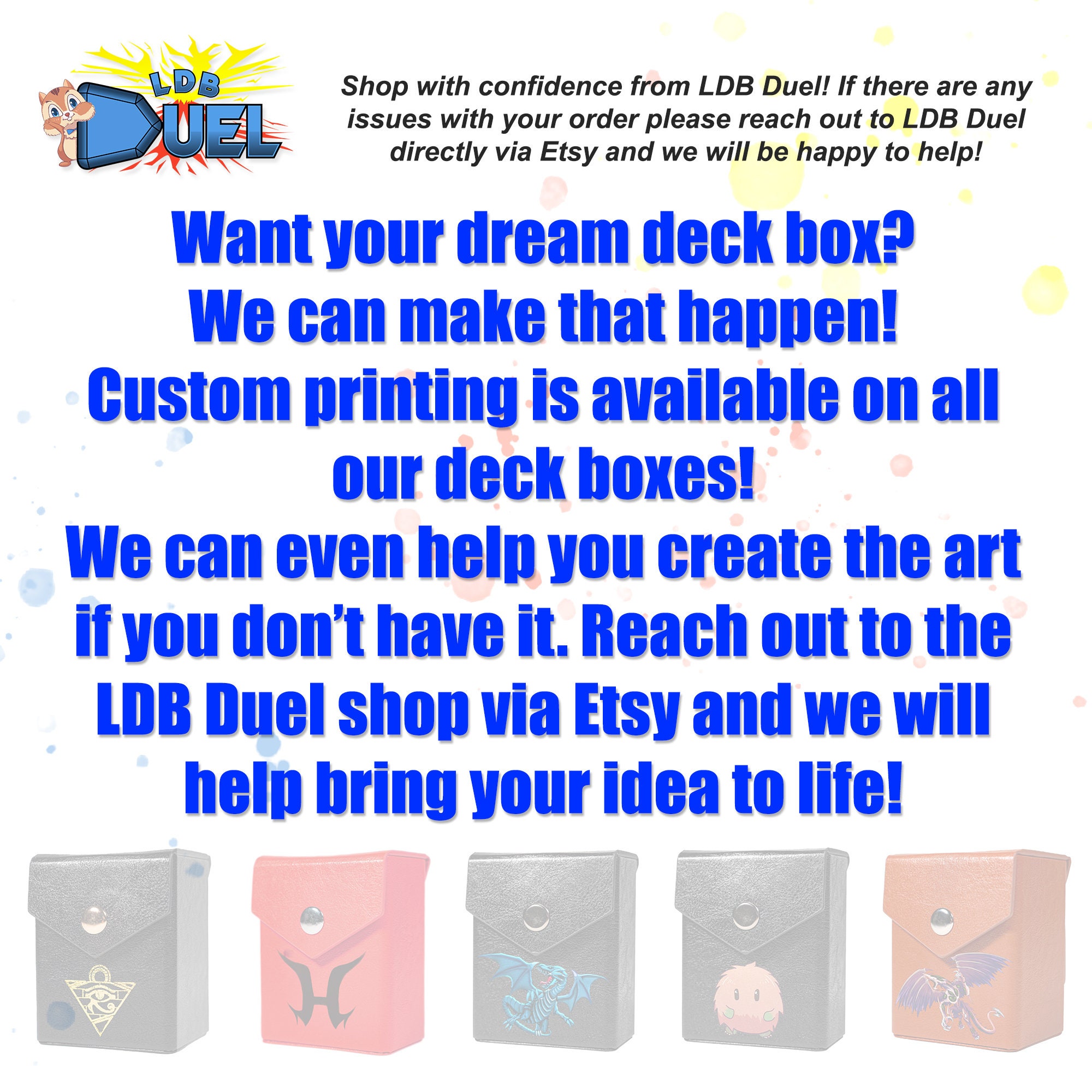 Blue Dragon Deck Box Belt Loop Hard Shell Faux Leather Etsy