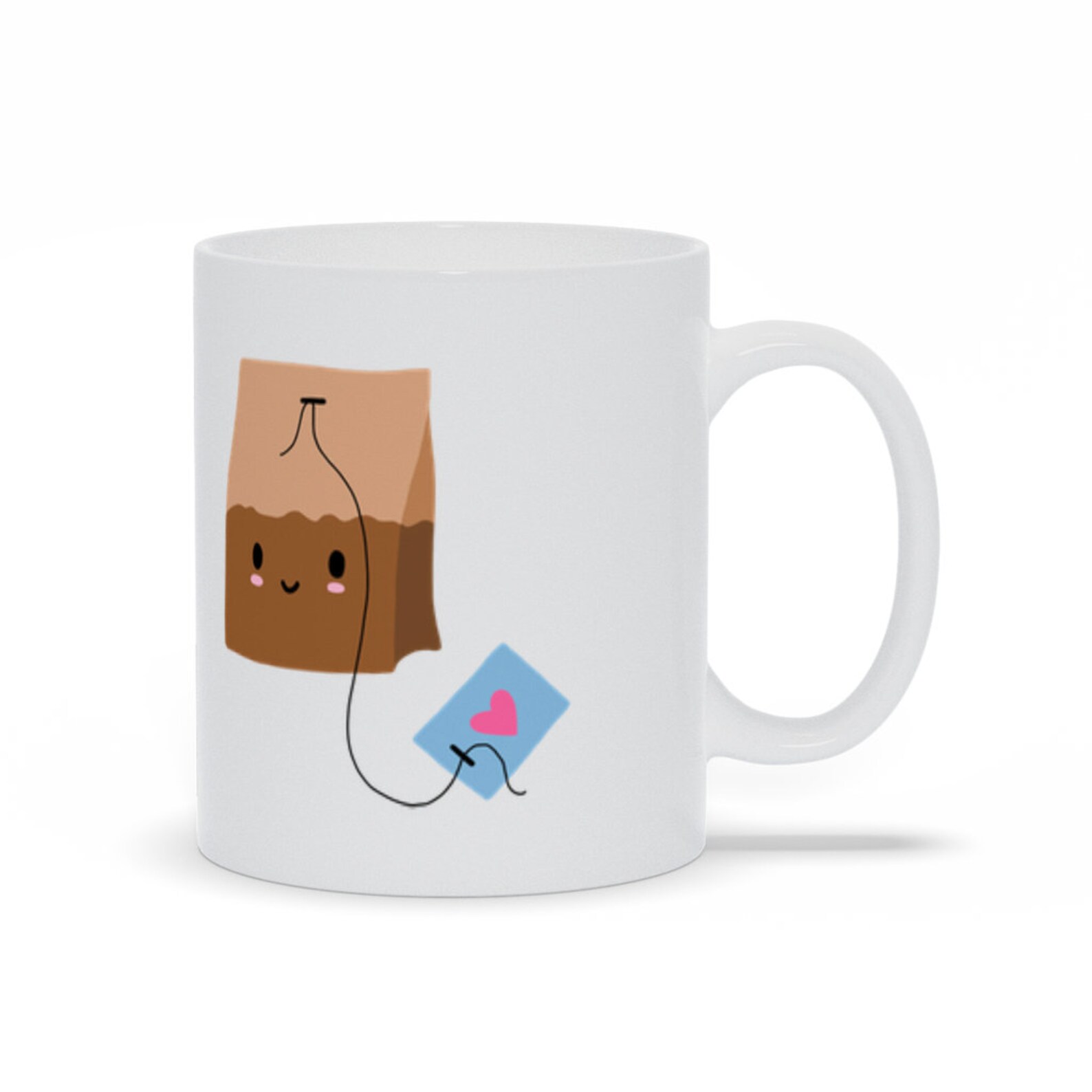 Cute Tea Bag Mug Kawaii Tea Mug With Heart Tag Gift for Etsy