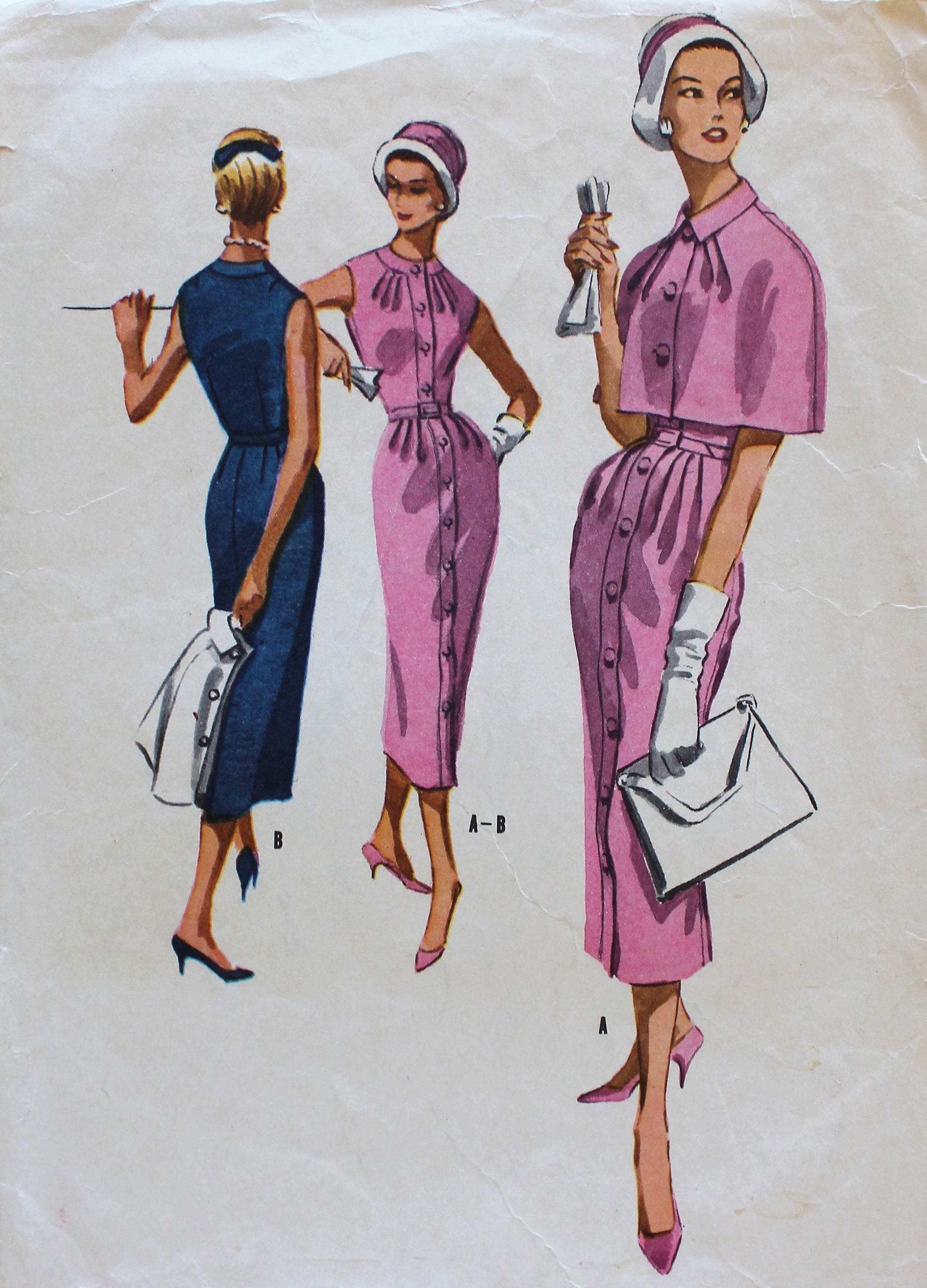 1950s Dress Pattern Vintage McCall's 4072 Sewing Pattern ...