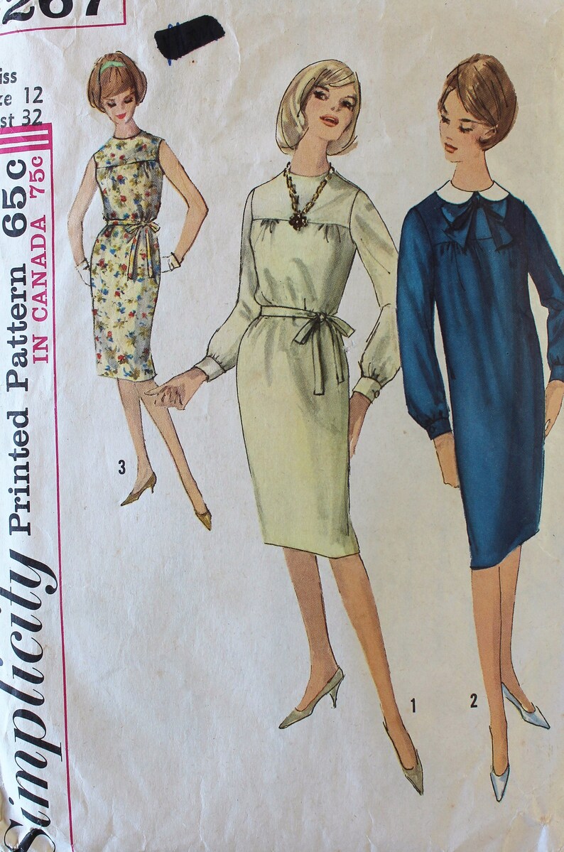 Vintage Sewing Pattern 1960s Dress Pattern Simplicity 5267 | Etsy