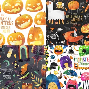 Digitalartsi Halloween Clipart Bundle Halloween Download - Etsy