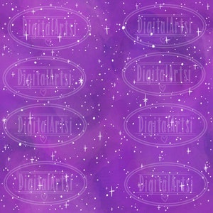 May include: Purple digital paper with a white starry sky pattern and the text "DigitalArtsi" repeated in a circle.